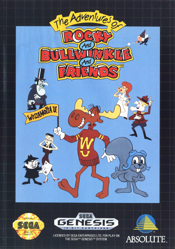 The Adventures of Rocky and Bullwinkle and Friends box art for Super Nintendo